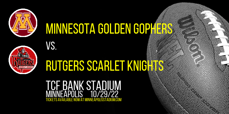 Minnesota Golden Gophers vs. Rutgers Scarlet Knights at TCF Bank Stadium