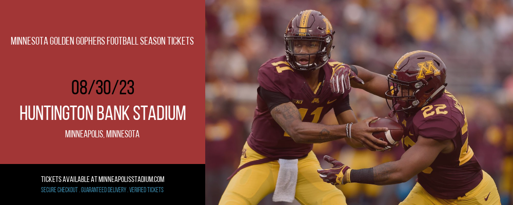 Minnesota Golden Gophers Football Season Tickets at Huntington Bank Stadium