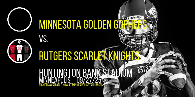Minnesota Golden Gophers vs. Rutgers Scarlet Knights at Huntington Bank Stadium